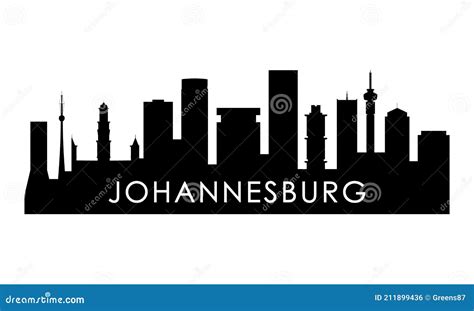 Johannesburg Skyline Silhouette. Stock Vector - Illustration of black ...