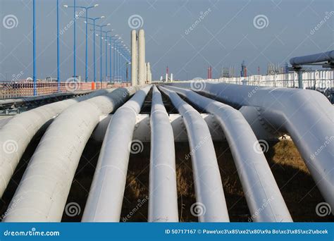 Bottom Shot Of A Pipeline At Sunset. Pipeline Transportation Is Most ...