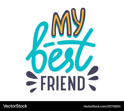 My best friends banner with typography bff Vector Image