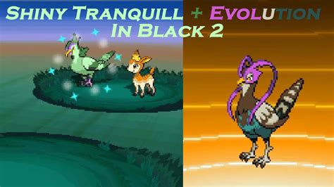 [Live] Shiny Tranquill + Evolution in Pokemon Black 2 - YouTube