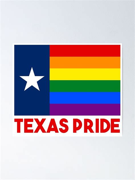 "Texas LGBT Gay Pride Rainbow Flag" Poster by Martstore | Redbubble