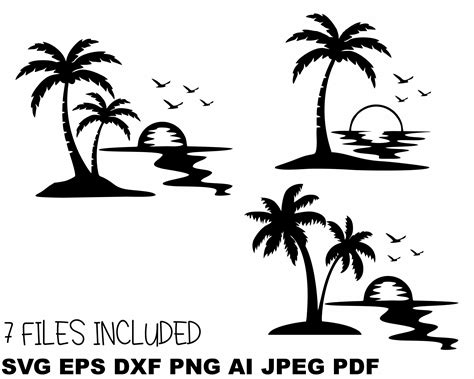 Palm Tree Svg Palm Tree Bundlebeach Svg Summer Svg Palm - Etsy