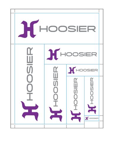 HORIZONTAL STICKER / DECAL SHEET - Hoosier Racing Tire