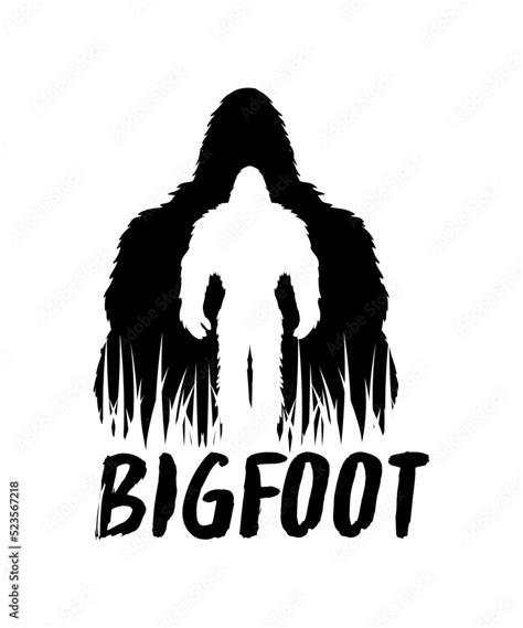 Bigfoot Concept Illustration Bigfoot logo t-shirt vector design Stock ...