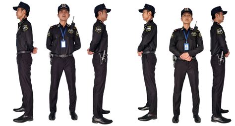 Black security uniform | Show the strength and might of security guards