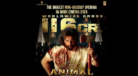 Animal worldwide box office collection crosses 110 crore on day 1