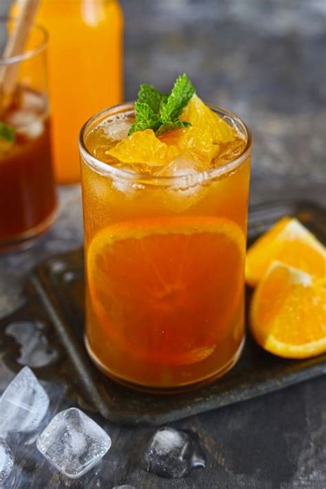 Orange Iced Tea Recipe - Fun FOOD Frolic