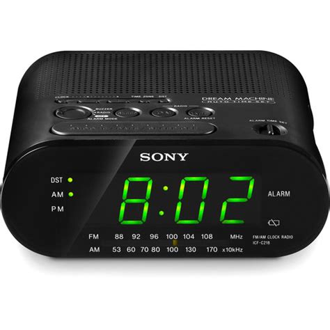 Sony ICF-C218 AM/FM Clock Radio (Black) ICFC218BLACK B&H Photo