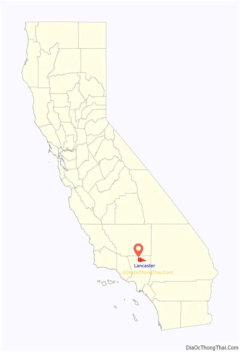 Map of Lancaster city, California