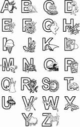 Online coloring pages Coloring page English alphabet letters  sketch template