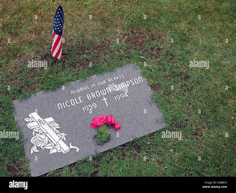 Jun 06, 2004; Lake Forest, California, USA; The gravesite of Nicole ...