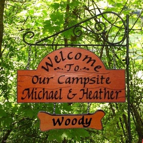 RV Camping Location Sign Personalized Carved RV by JGWoodSigns