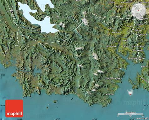 Satellite Map of Huon Valley