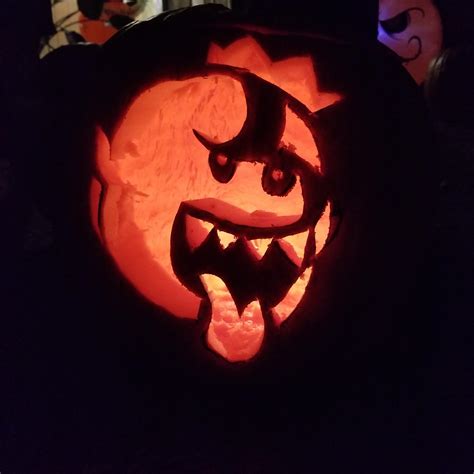 King Boo pumpkin my husband made : r/Mario