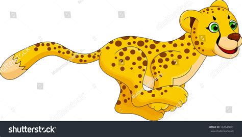 Cheetah Run Cartoon Stock Vector (Royalty Free) 162648881 | Shutterstock