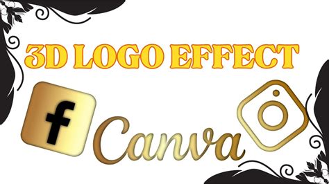 How to create 3D logo effect | Canva design tutorial for beginner | 3D ...