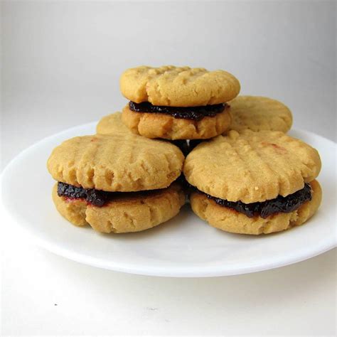 Peanut Butter Jelly Sandwich Cookies | Babaganosh