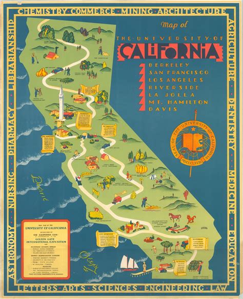 Map of the University of California | Curtis Wright Maps