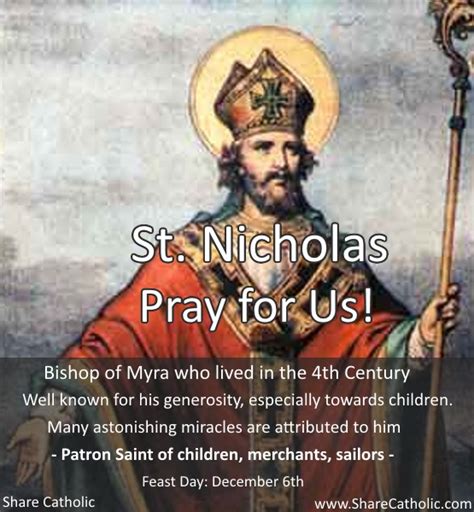 St. Nicholas (Feast Day – December 6th)