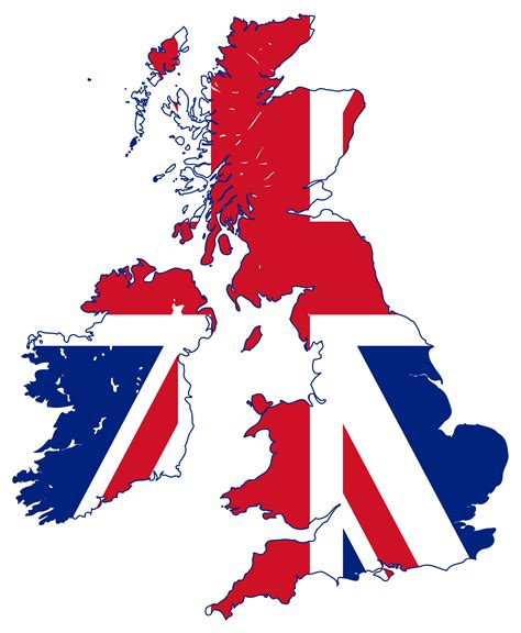 United Kingdom Map And Flag