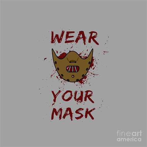 Wear Your Mask Hannibal Lecter Drawing by Samiah Wahyuni - Fine Art America