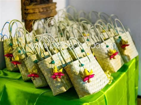 Return gifts as #palmleafbags with #palmstrings inside Eco-friendly palm leaf bags with 2-reusab ...