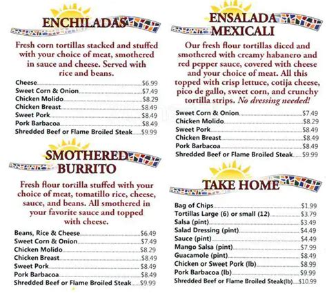 Cafe Mexicali Menu, Menu for Cafe Mexicali, Boulder, Boulder ...