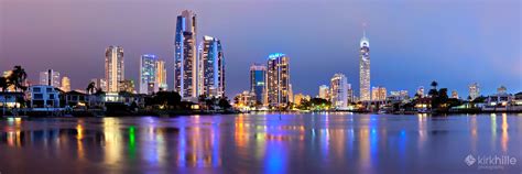 Gold Coast City Skyline Night Panorama by Furiousxr on DeviantArt