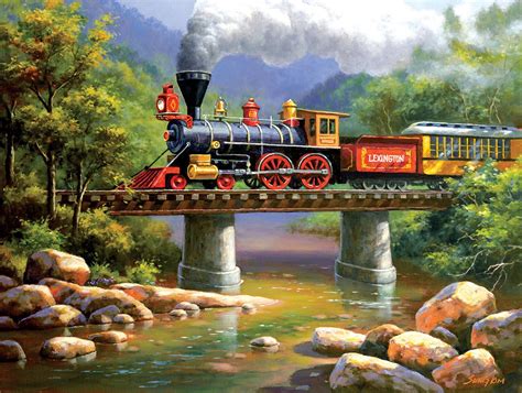 The Lexington Express, 500 Pieces, SunsOut | Puzzle Warehouse | Train ...