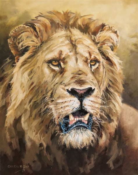 Male Lion Painting by Discover My Art | Saatchi Art