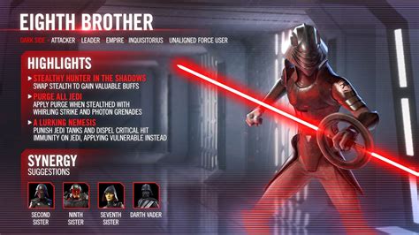 [2022] Kit Reveal: Eighth Brother | Star Wars: Galaxy of Heroes Dev ...