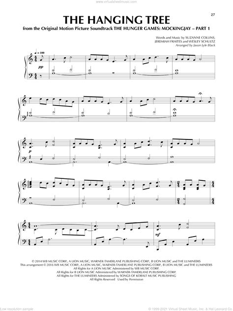 PDF hanging tree Alto Sax Score PDF Télécharger Download