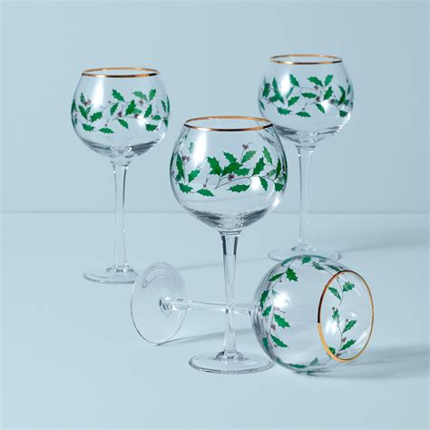 Holiday 4-Piece Wine Balloon Glass Set – Lenox Corporation