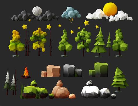 3D model environment low poly 3d models pack for game VR / AR / low ...