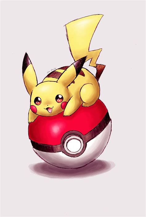 I decided to make another Pikachu+pokeball pic. This is way better I think ... anyways enjoy ...