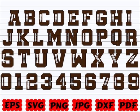 Football Font SVG Football Alphabet SVG Football Letters | Etsy