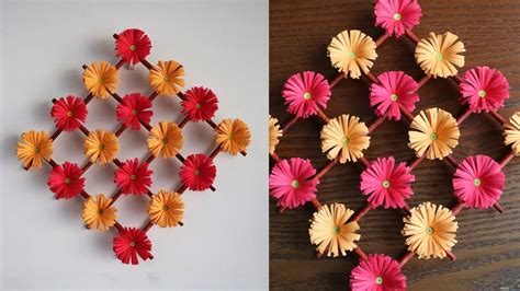 Paper Flower Wall Hanging - DIY Hanging Flower - Wall Decoration ideas - YouTube