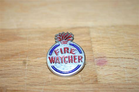 CWW2 VINTAGE FIRE WATCHER HOME FRONT ENAMEL PIN BADGE | Enamel pin ...