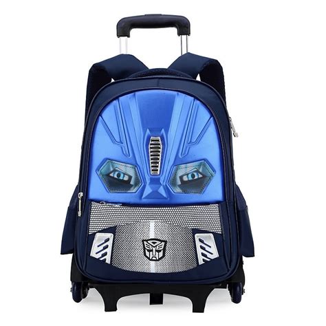 Kids Wheels Removable Trolley Backpack Wheeled Bags Children School Bag ...