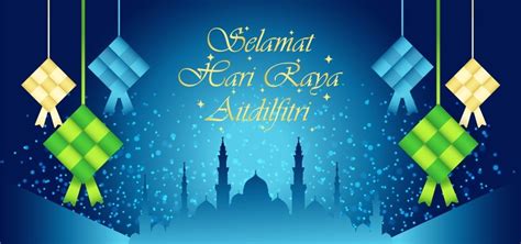 Selamat Hari Raya Aidilfitri Colorful Vector Background Template Ramadan Background, Banner ...