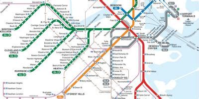 Boston red line map - MBTA map red line (United States of America)