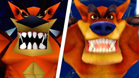 Crash Bandicoot N. Sane Trilogy - All Bosses Comparison (PS4 vs ...