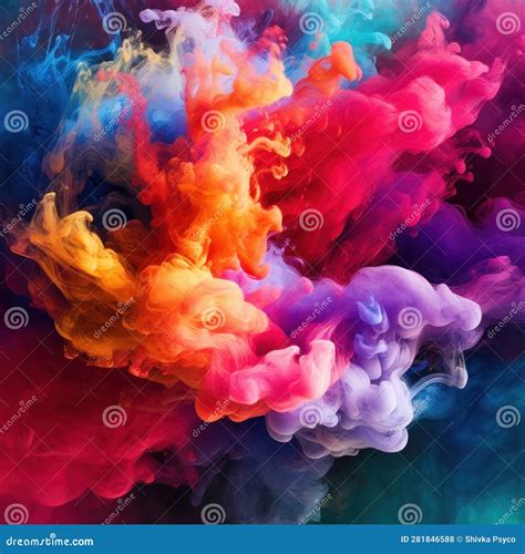 Colorful Smoke Explosion Wallpaper Picture Stock Photo - Image of ...