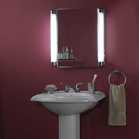 Jensen 455FL 20 x 22 in. 1 Door Lighted Polished Medicine Cabinet with ...