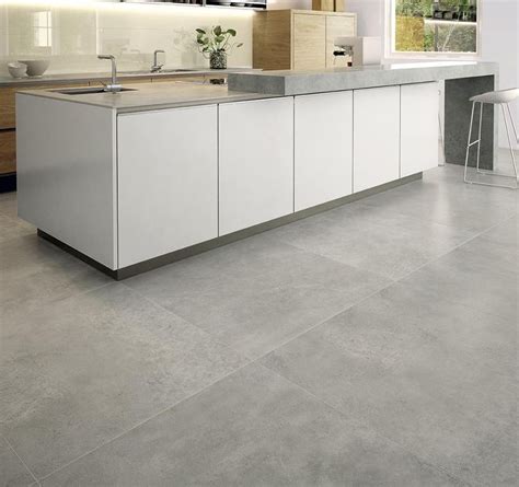 Micro Cement | Concrete floor tiles kitchen, Grey tile kitchen floor ...