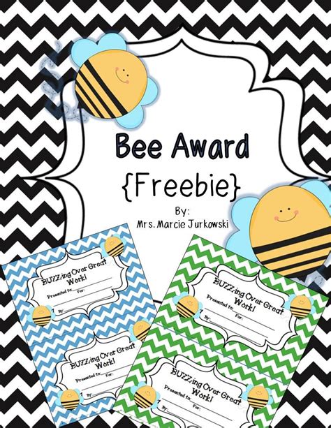 Bee Award {Freebie} General Awards Spelling Awards Classroom Awards Paper Awards | Bee themed ...