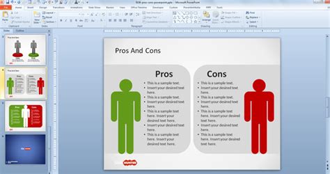 Free Pros & Cons PowerPoint Template - Free PowerPoint Templates ...