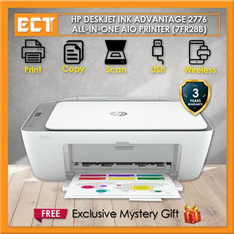 HP DeskJet Ink Advantage 2776 7FR28B / 2777 7FR25B All-In-One AIO Printer (Print, Scan, Copy ...