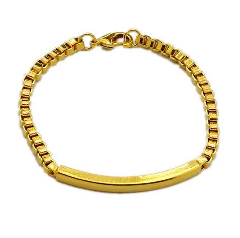 Aliexpress.com : Buy New Arrival Fashion 24K GP gold color Mens Jewelry Bracelet Yellow Gold ...