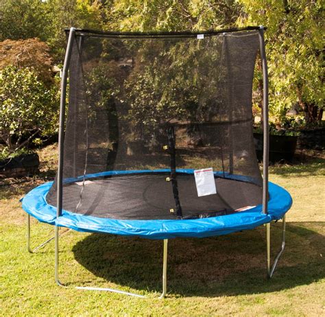 JumpKing 10 Feet Outdoor Trampoline and Safety Net Enclosure, Blue ...